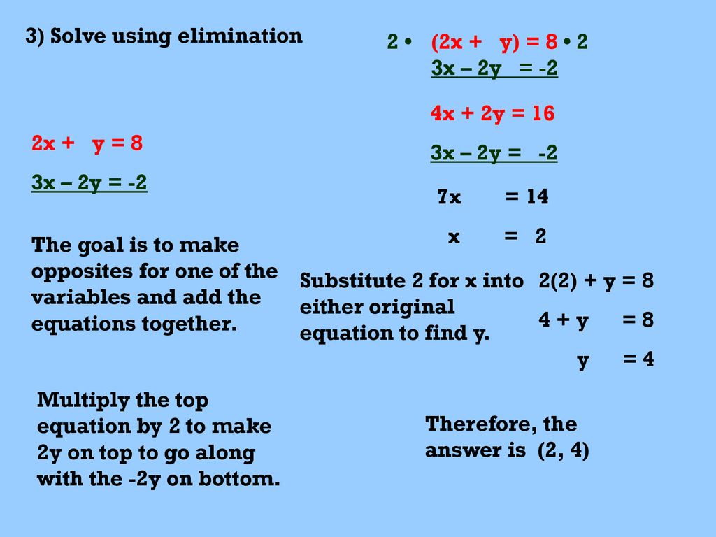 Algebra Ii Algebra Ii Honors Gifted Sections 3 1 And 3 2 Solving Systems Of Equations Algebra Ii Sections 3 1 And Ppt Download