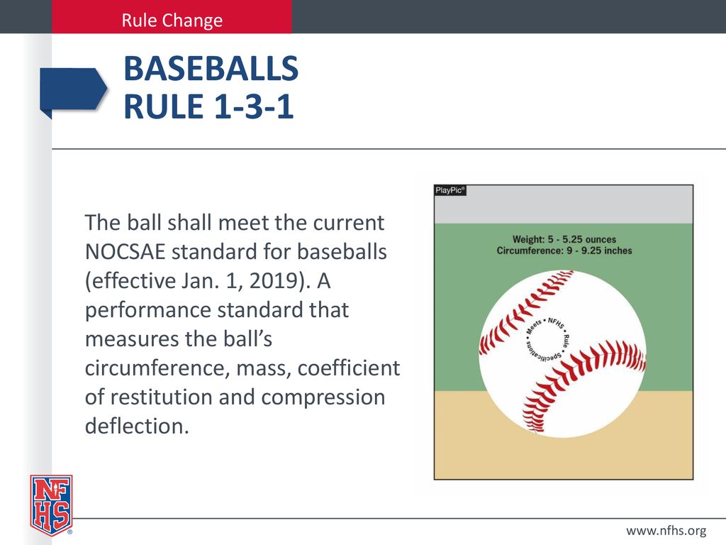 2018 nfhs baseball rules powerpoint ppt download
