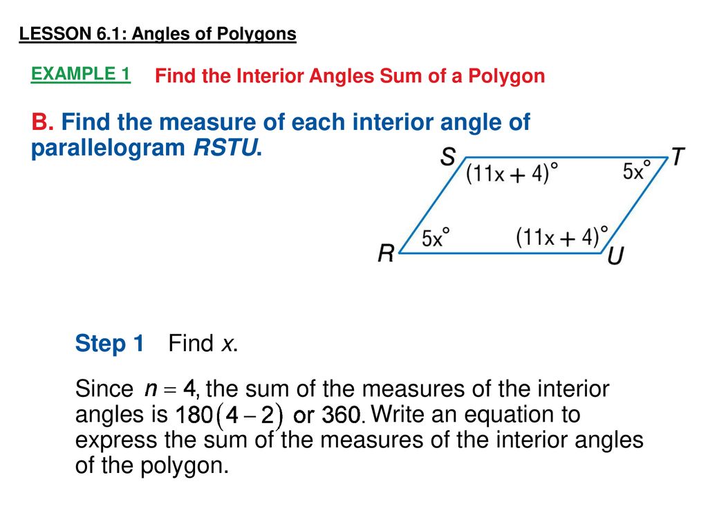 Lesson 6 1 Angles Of Polygons Ppt Download