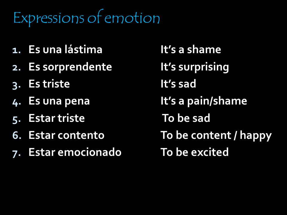 Expressions of emotion