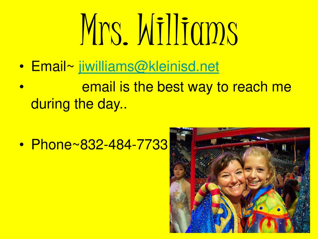 Mrs. Williams  ~