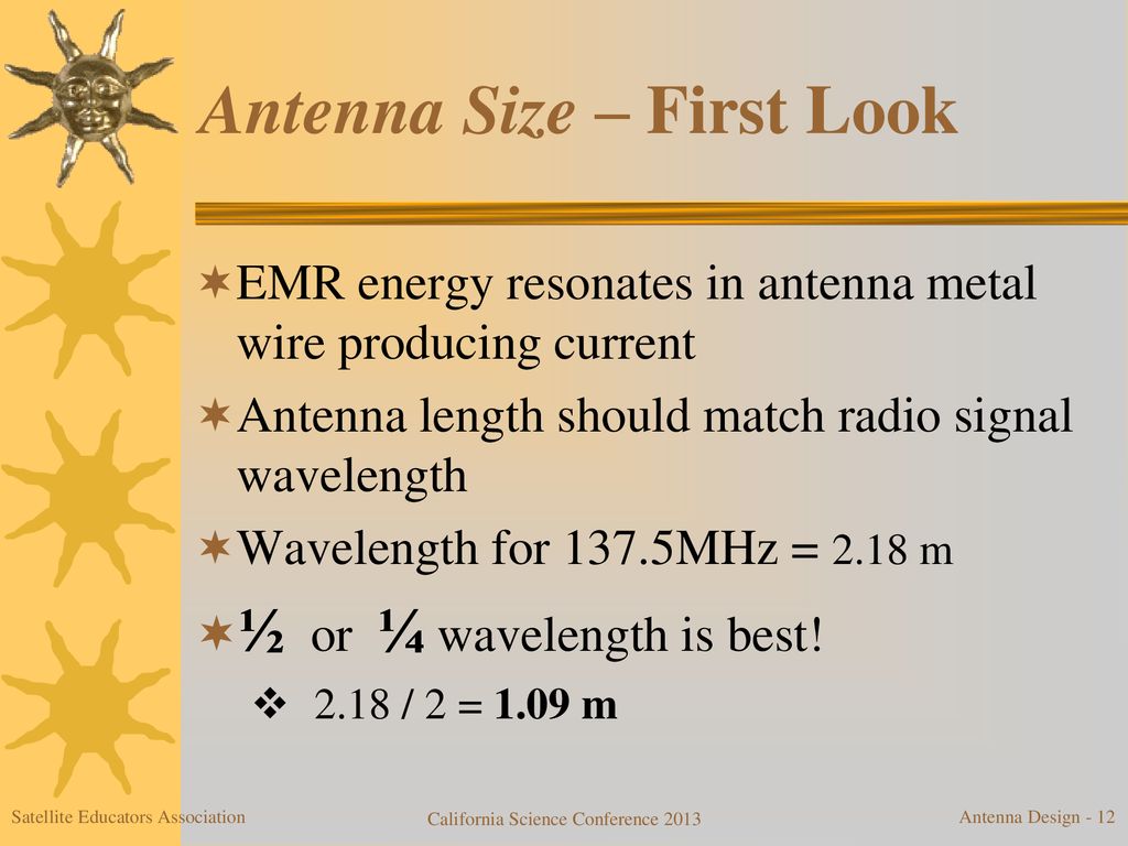 Antenna Size – First Look