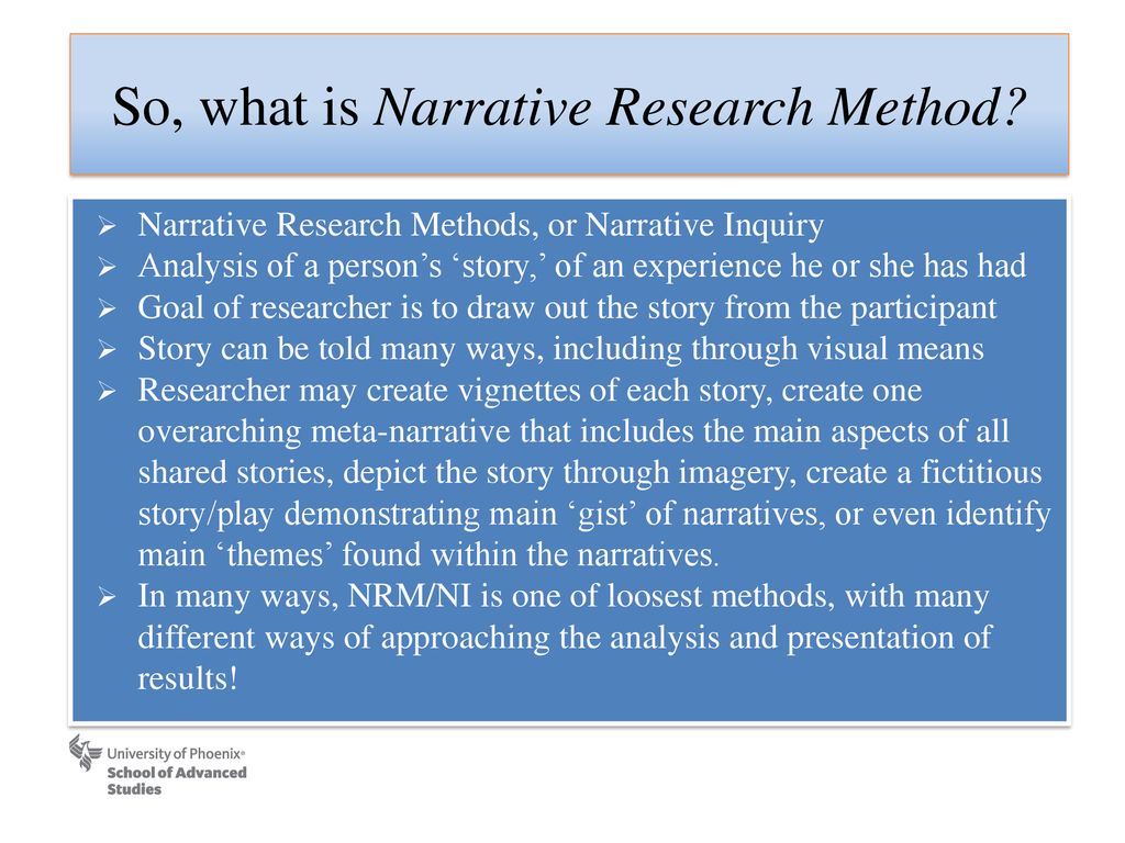 is narrative research a methodology