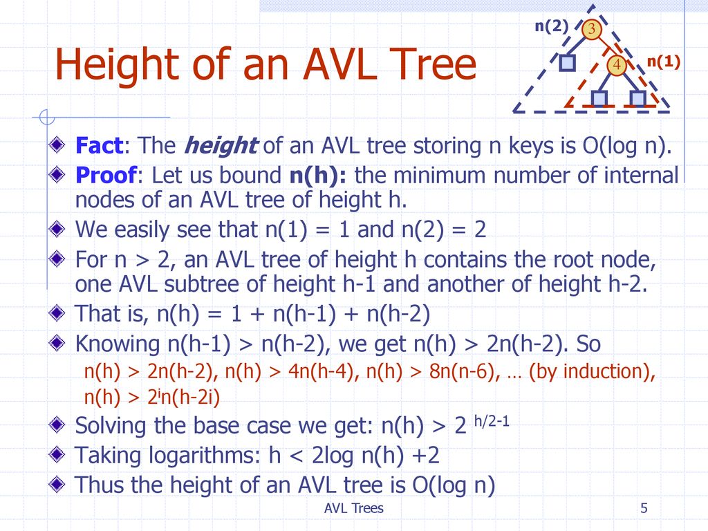 Red Black Trees 18年11月26日3时46分 Avl Trees V Z Avl Trees Ppt Download
