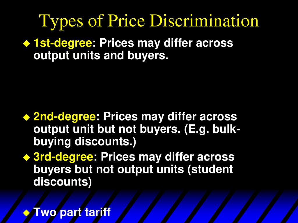 Types of Price Discrimination