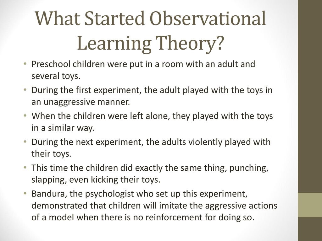 What Started Observational Learning Theory