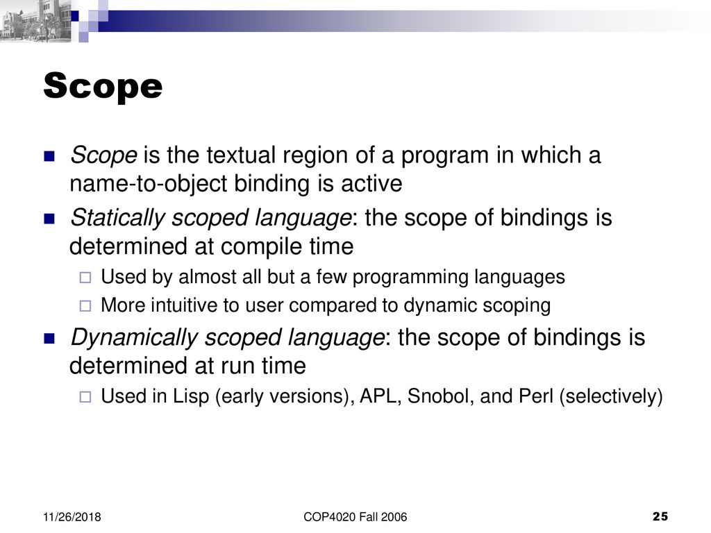 COP4020 Programming Languages - ppt download