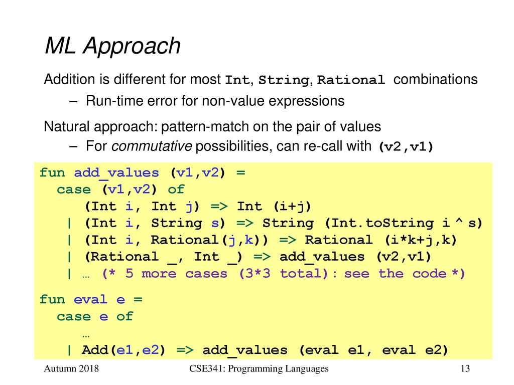 CSE341: Programming Languages Lecture 22 OOP vs - ppt download