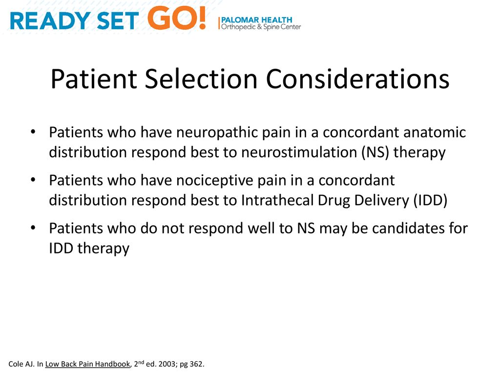 Patient Selection Considerations