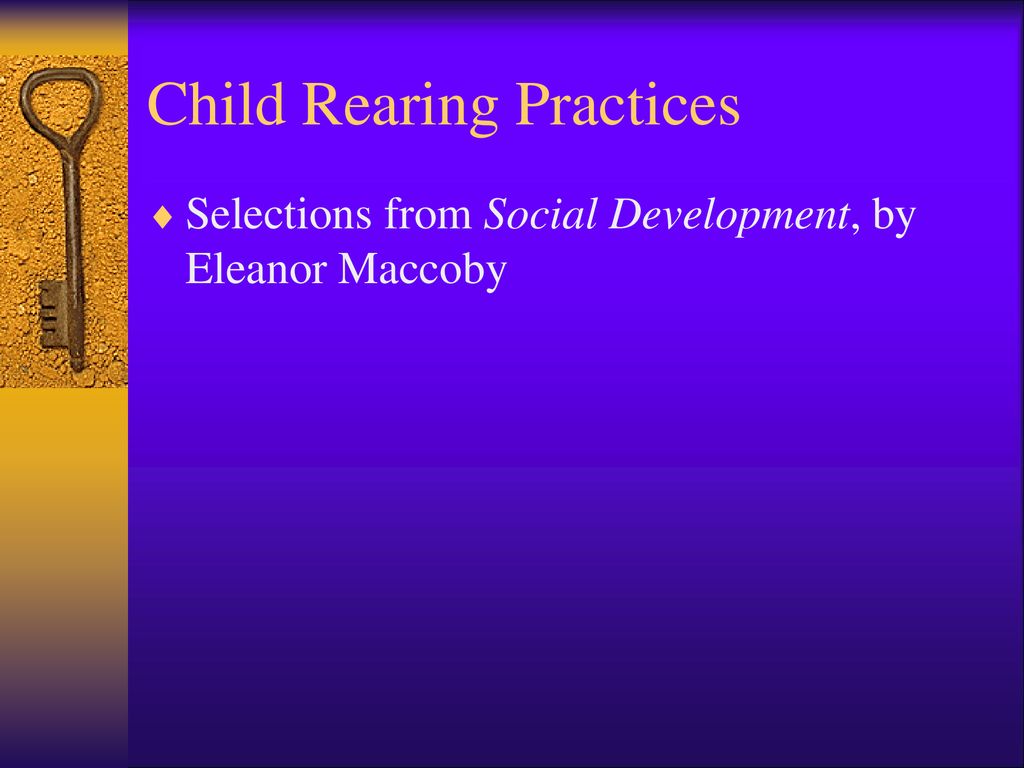 history of child rearing practices