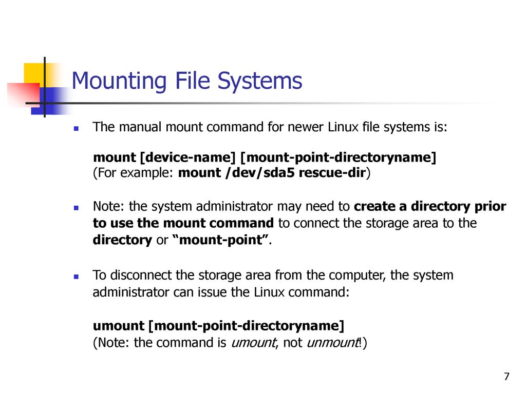 Linux file systems partitioning mounting file systems ppt download