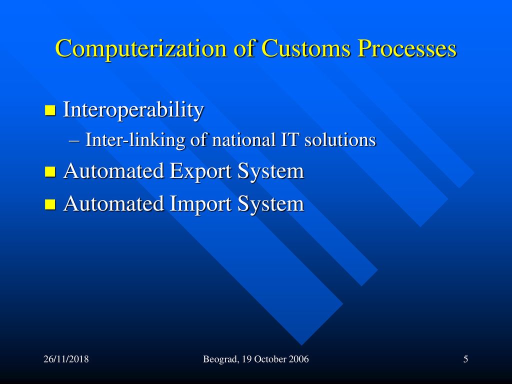E customs project in the eu ppt download
