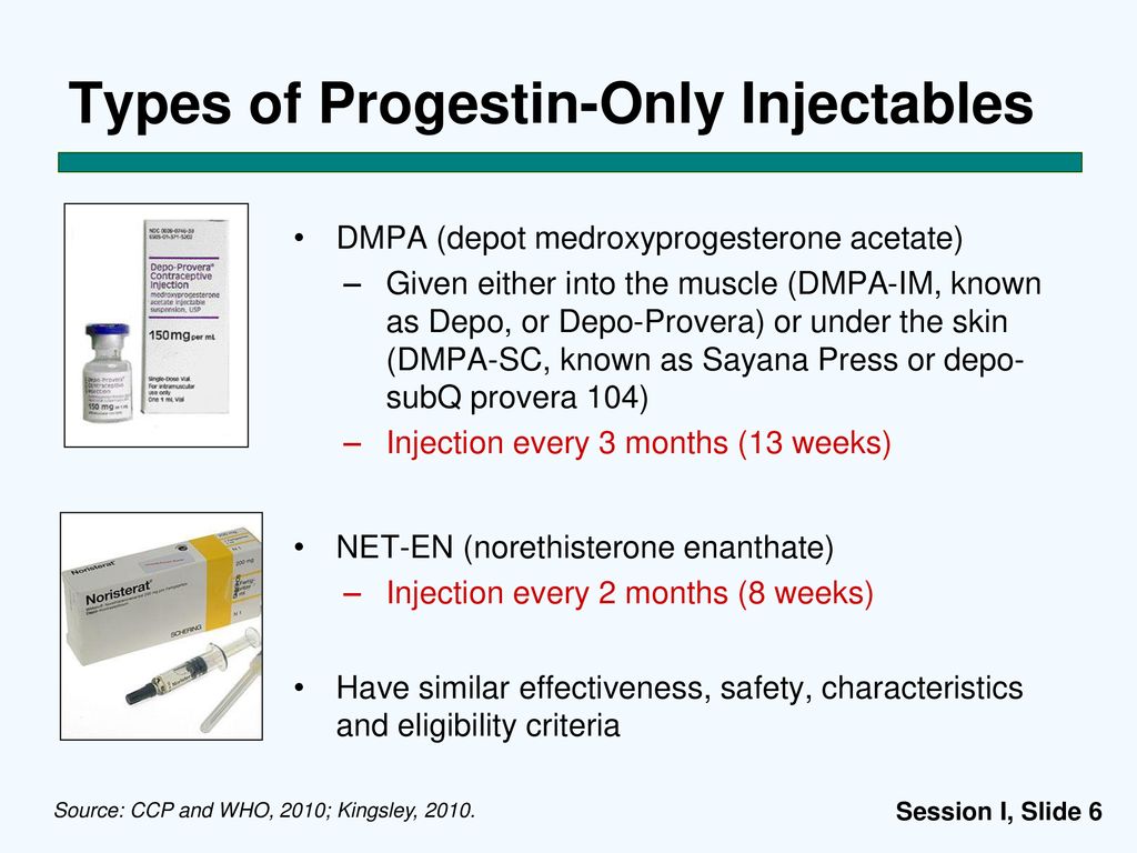 Session i characteristics of progestin only injectables ppt download