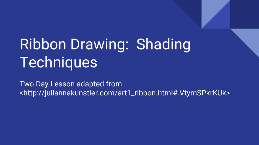 Ribbon Drawing: Shading Techniques