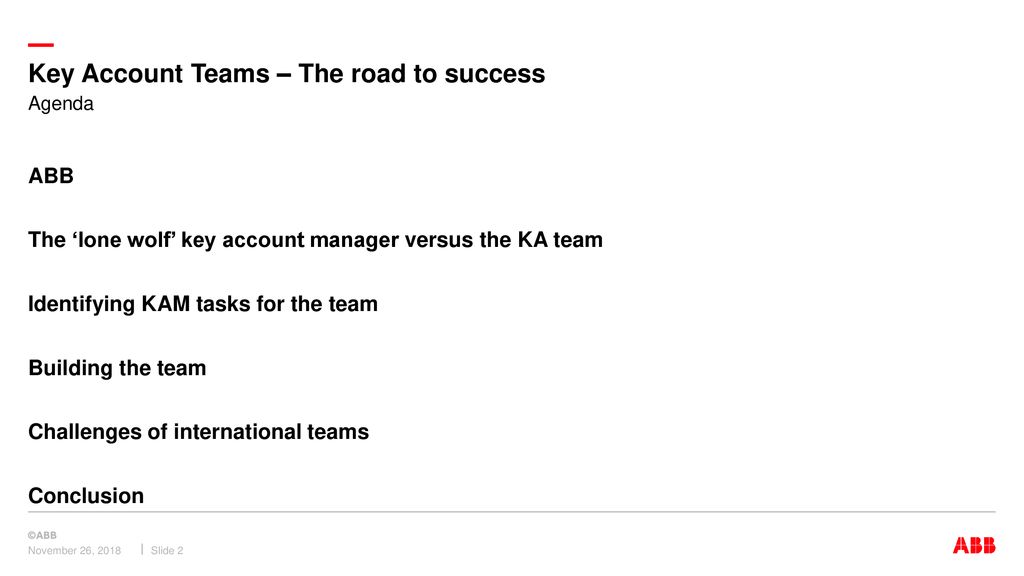 Key Account Teams – The road to success