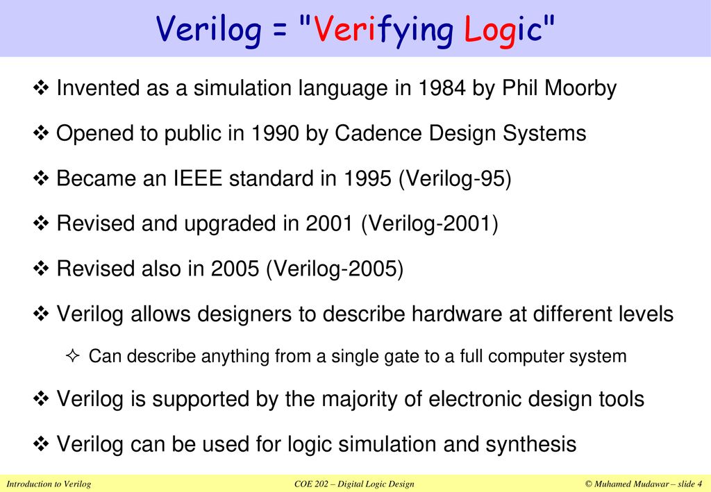 Introduction to Verilog - ppt download
