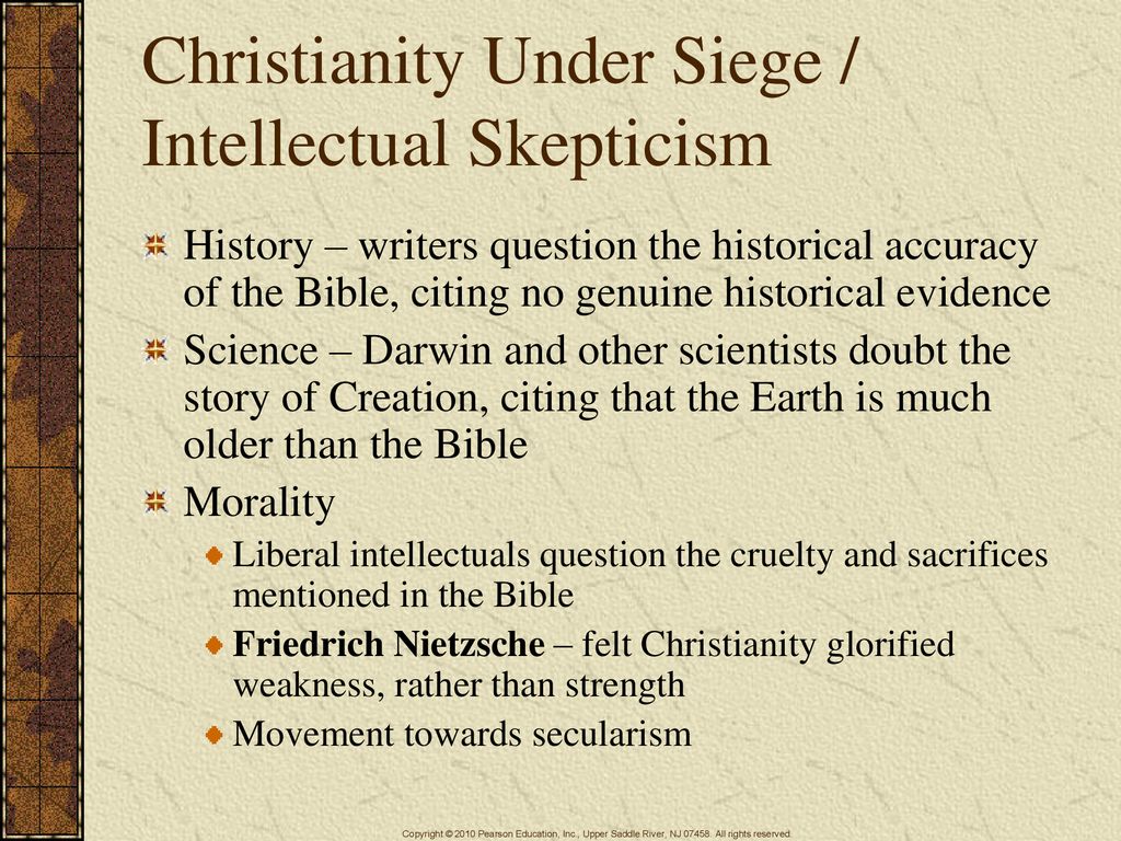 Christianity Under Siege / Intellectual Skepticism