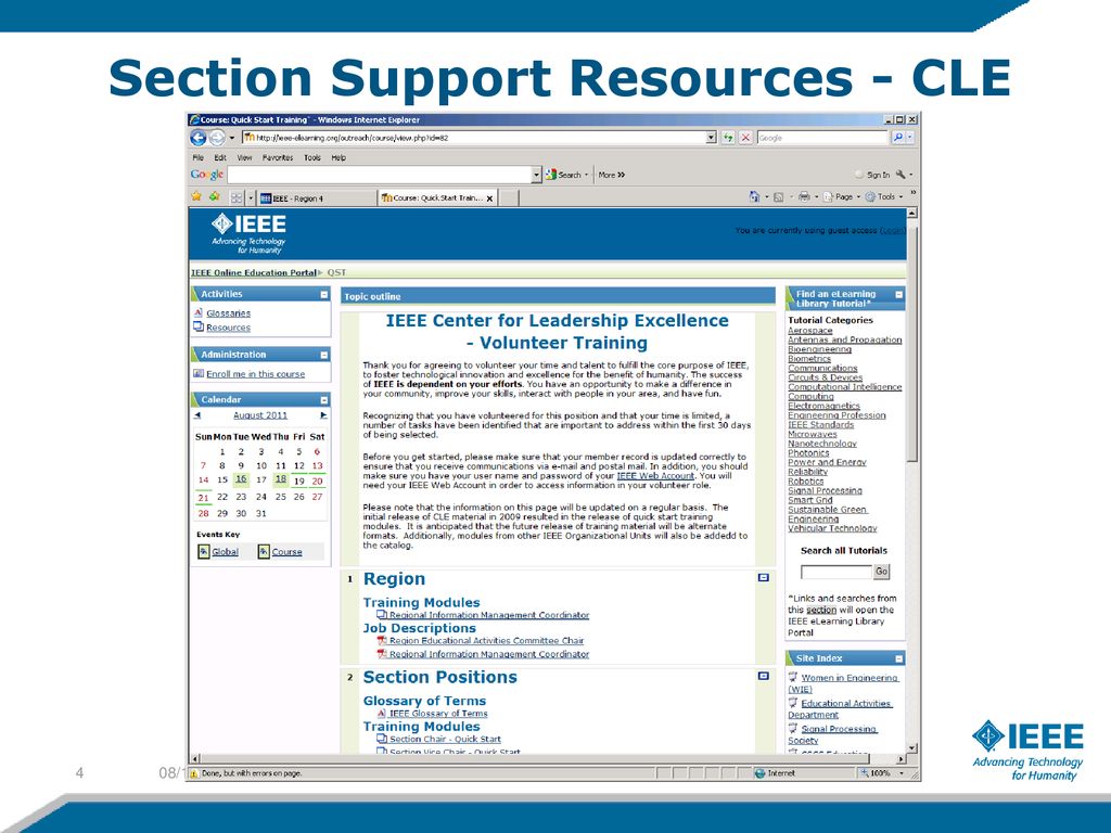 Section Support Resources - CLE