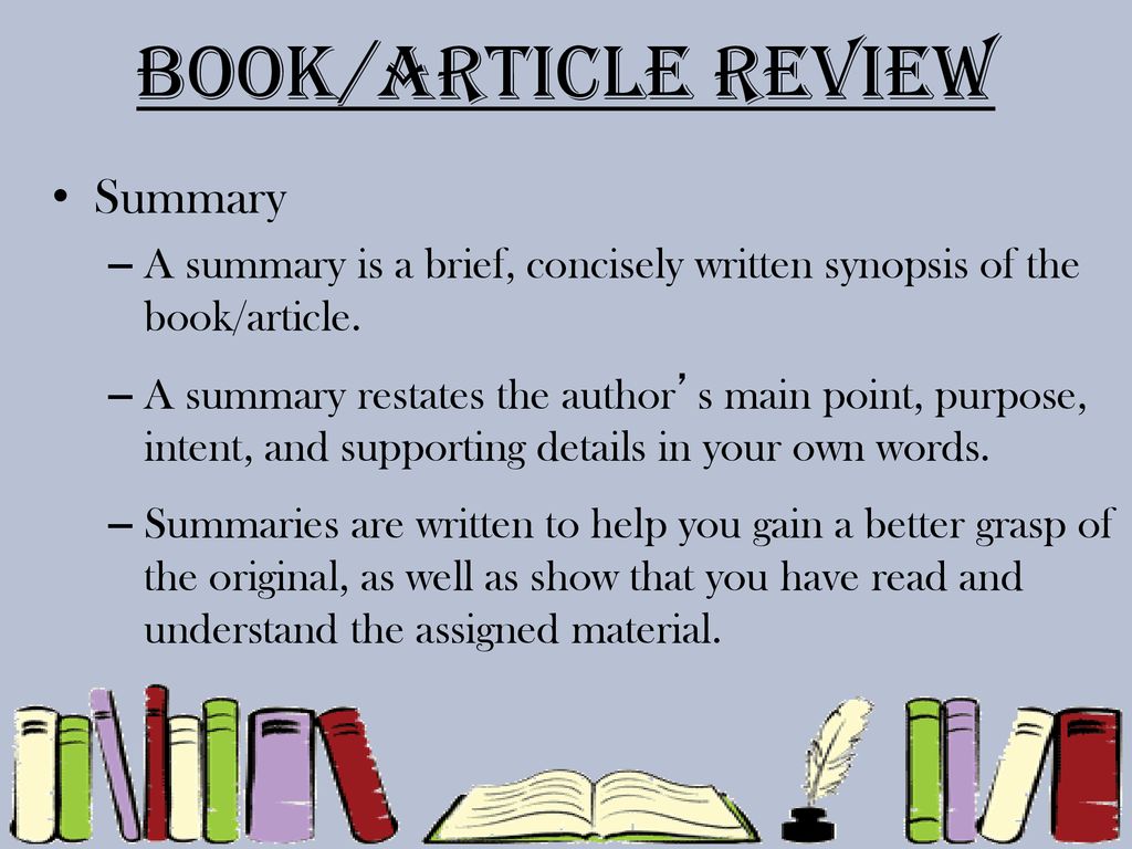 Writing a Book Review. - ppt download