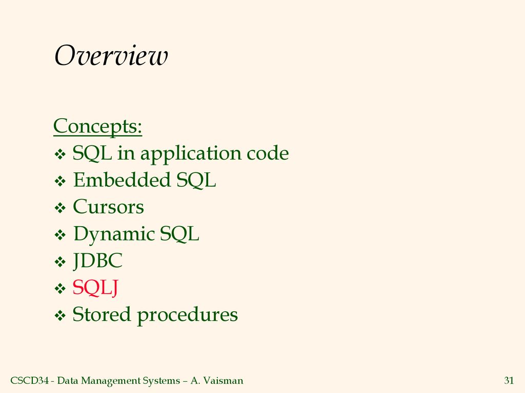 Database application development ppt download