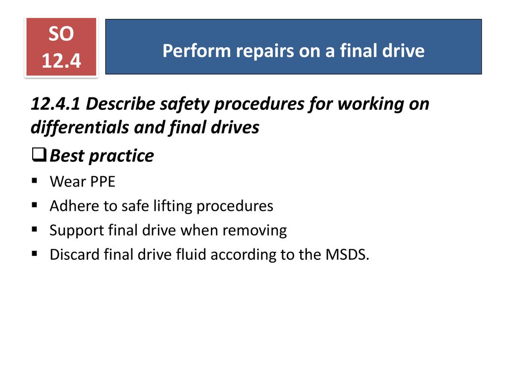 Maintenance And Repair Of Driveline And Related Components - Ppt Download