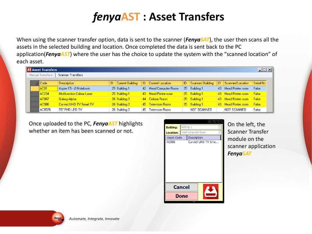 fenyaAST : Asset Transfers