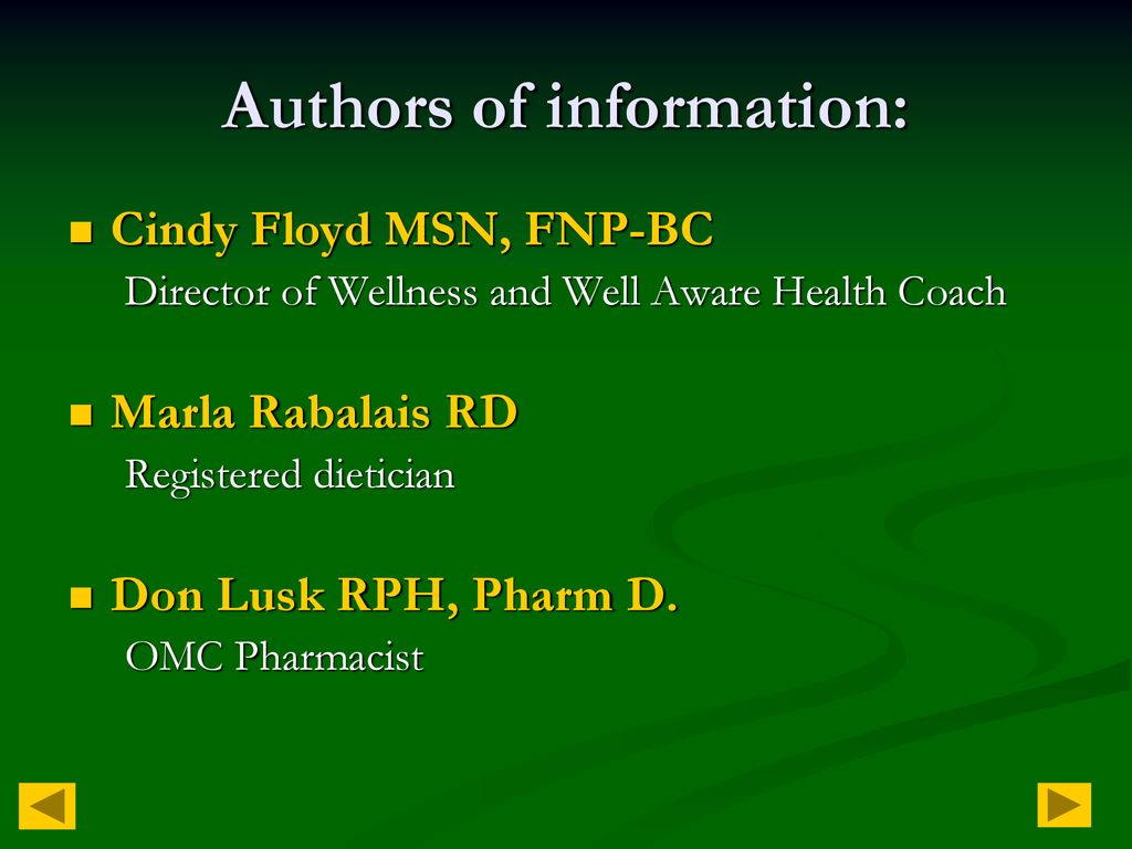 Authors of information:
