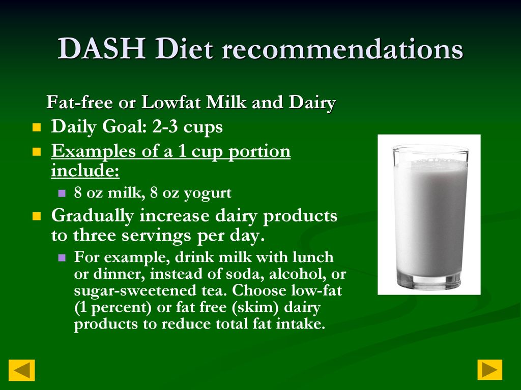 DASH Diet recommendations