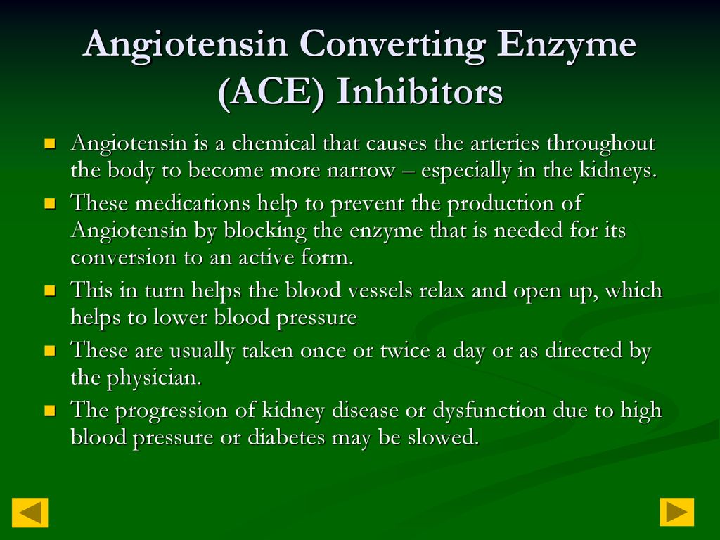 Angiotensin Converting Enzyme (ACE) Inhibitors