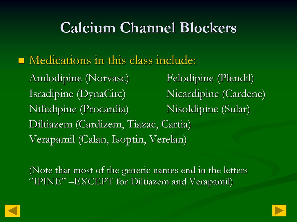 Calcium Channel Blockers