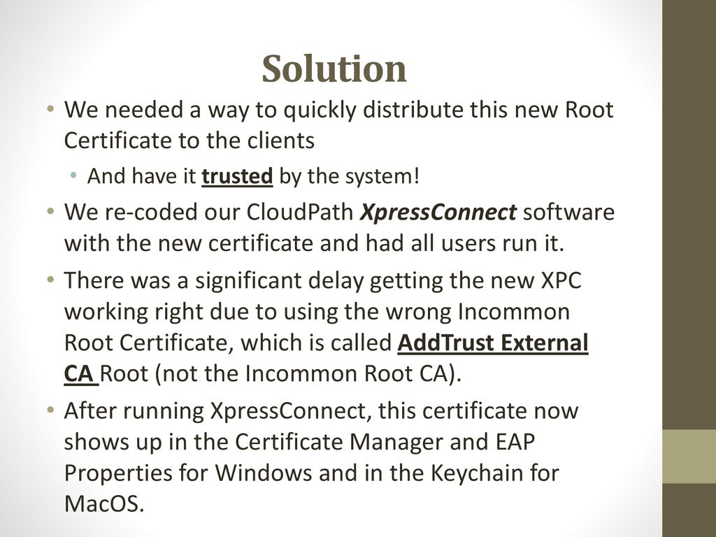 802 1x Radius Certificate Migration Doomsday ppt download