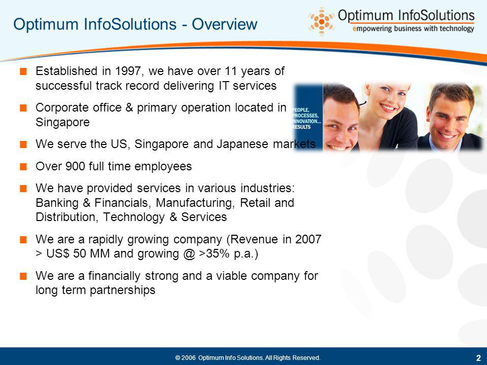 Optimum InfoSolutions - Overview