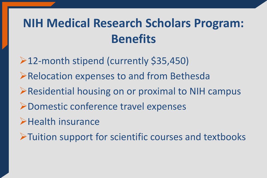 NIH Medical Research Scholars Program: Benefits