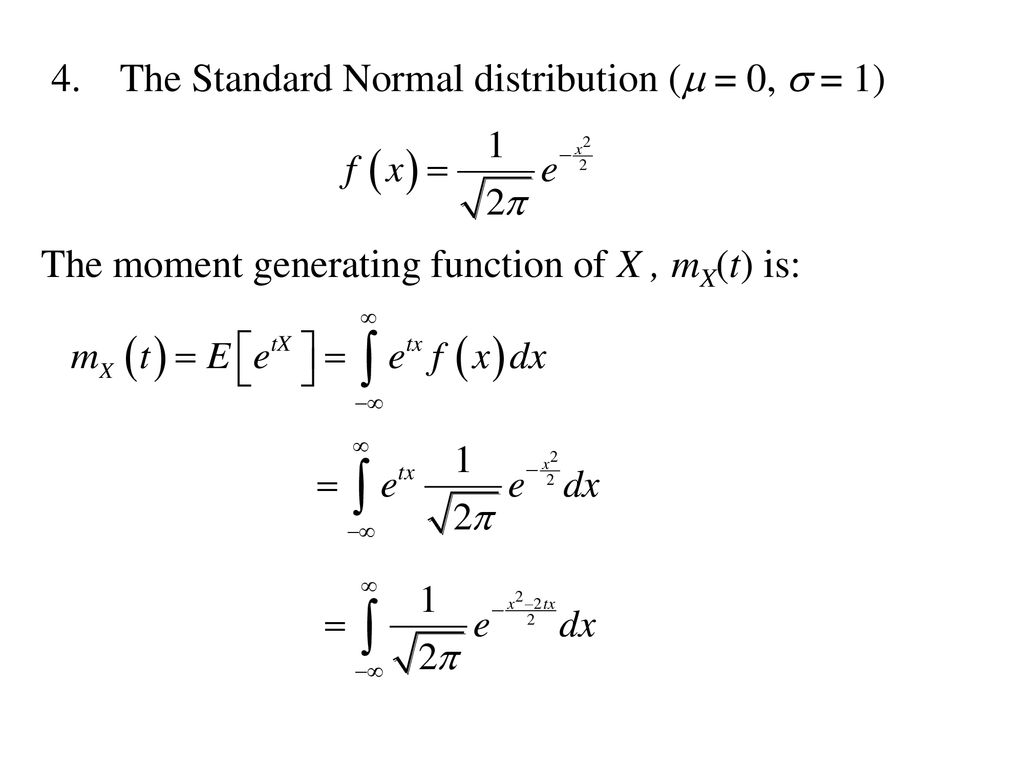 Moment Generating Functions - ppt download