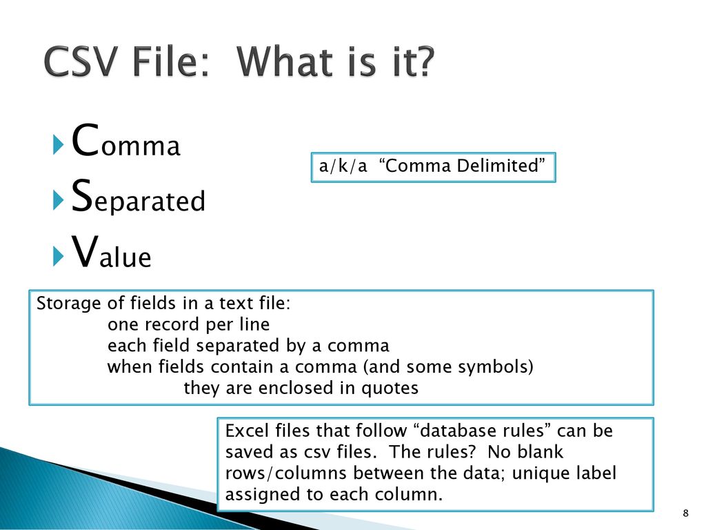 What are the differences between an excel file and a csv 50 off