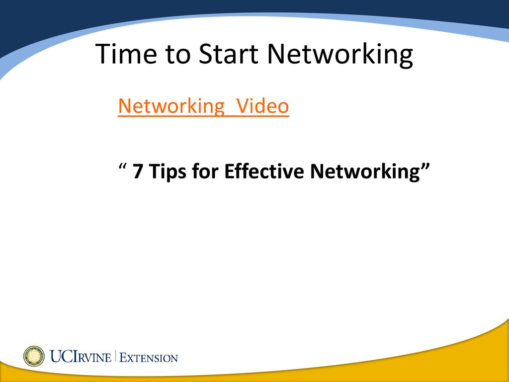 Time to start networking ppt download