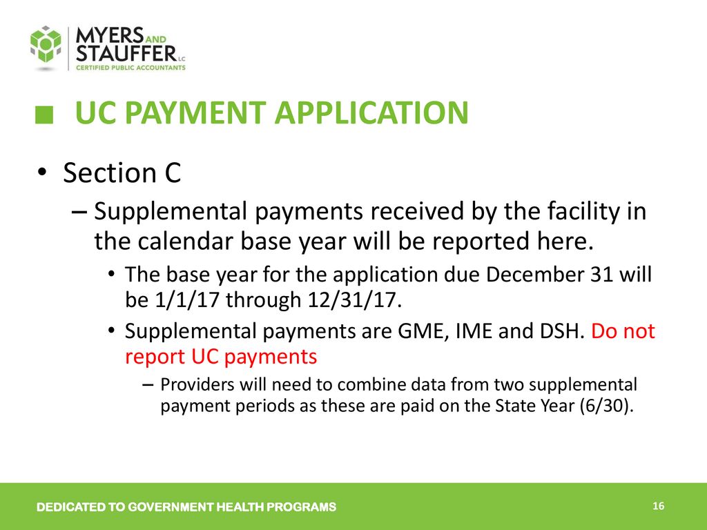 Training for the SNCP Care (UC) Payment Application ppt