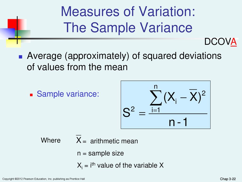 Measures of Variation: The Sample Variance