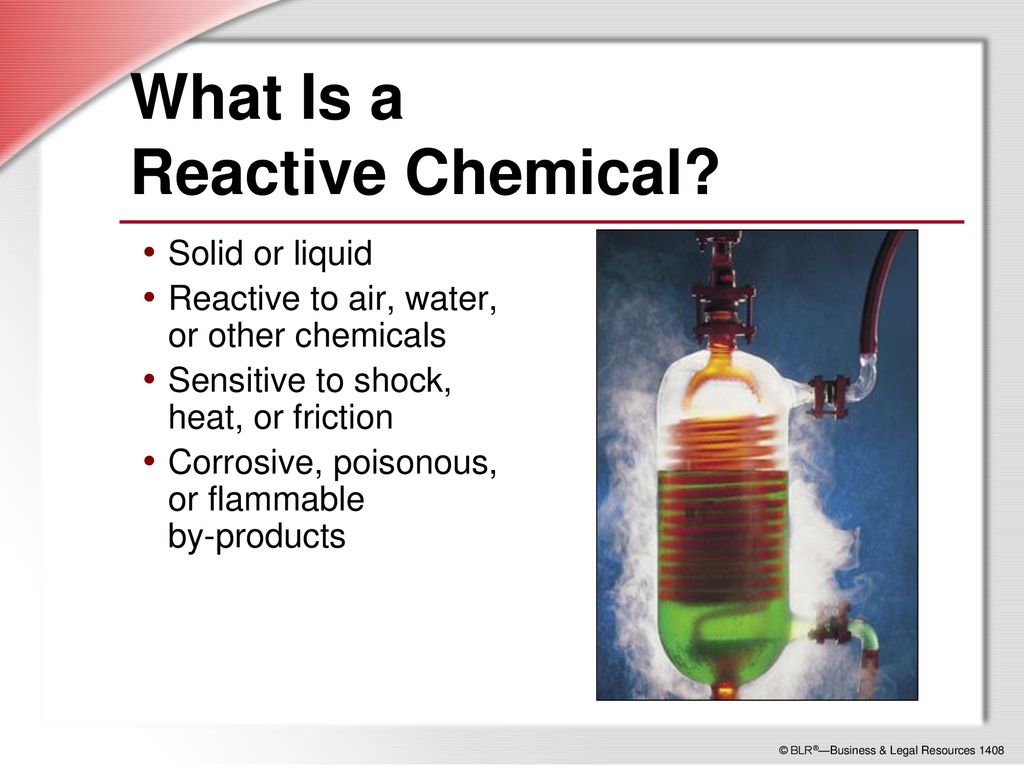 Chemical reactivity examples