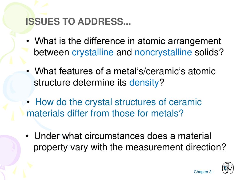 Chapter 3 Structures Of Metals And Ceramics Ppt Download