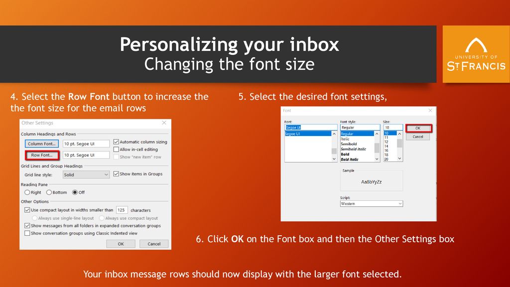 office 365 font size