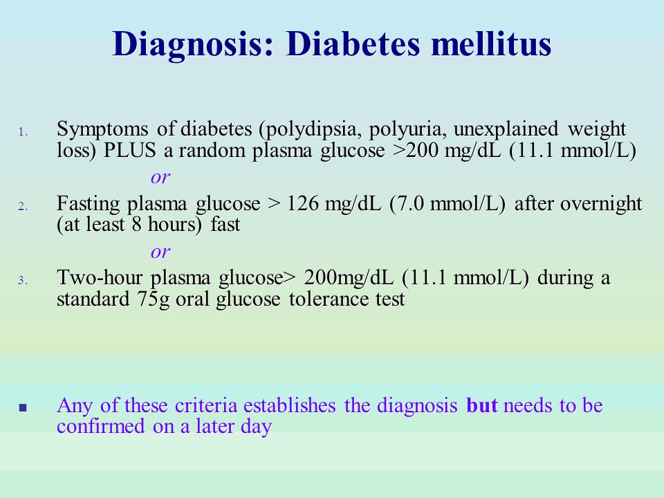 diabetes mellitus diagnosis ppt)