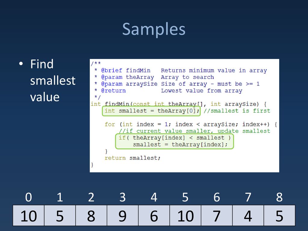 Arrays and functions ppt download