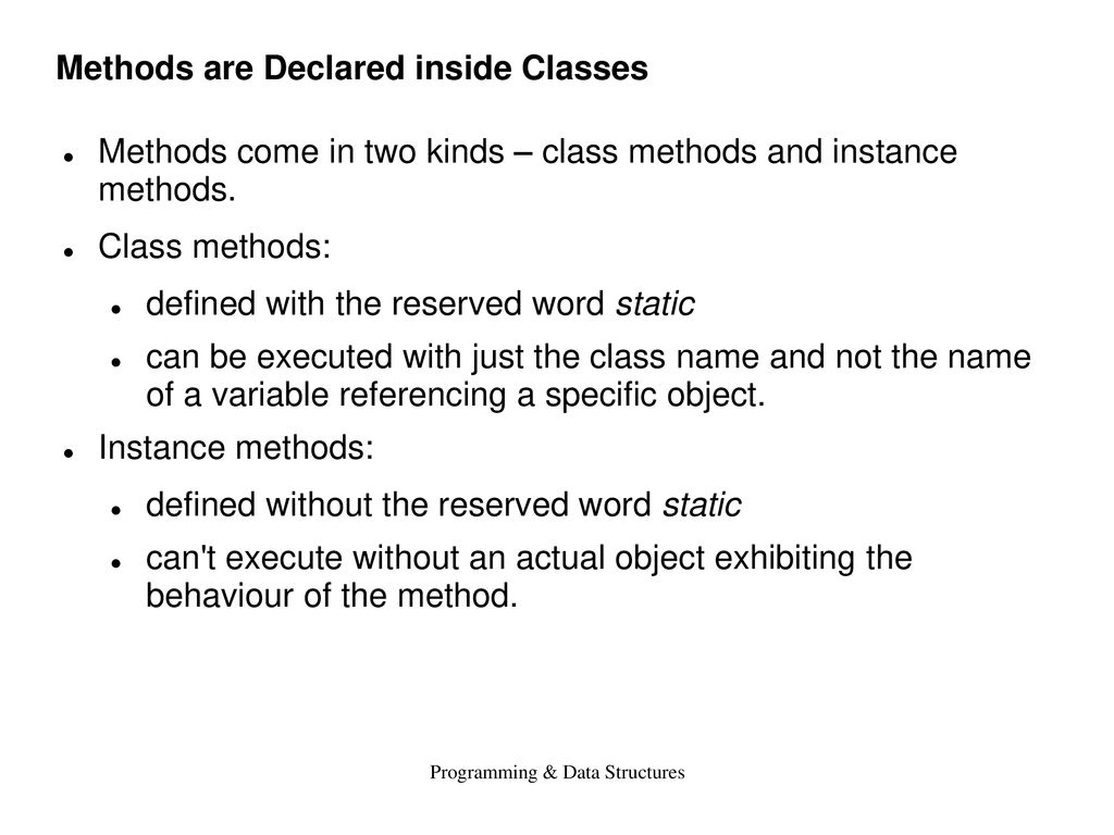 Java: Getting Started Basic Class Structure - ppt download