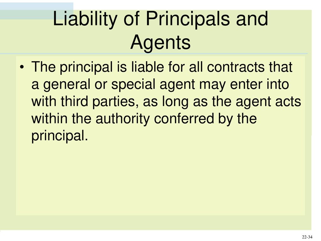 principal liable for acts of agent