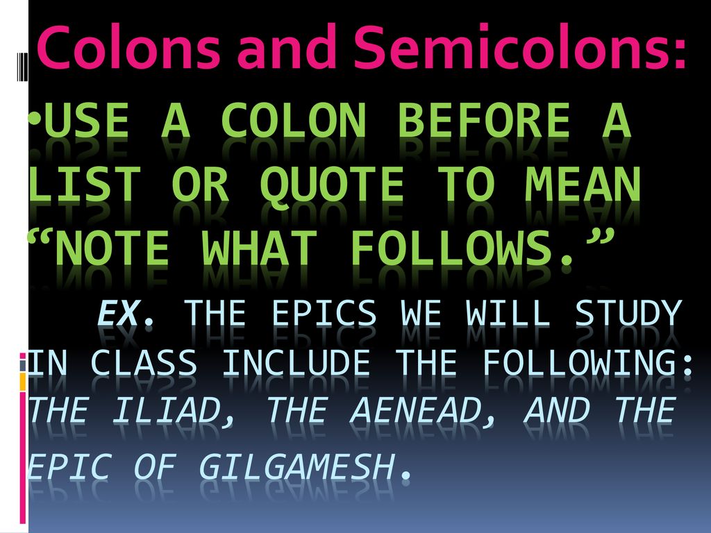 Colons and semicolons ppt download
