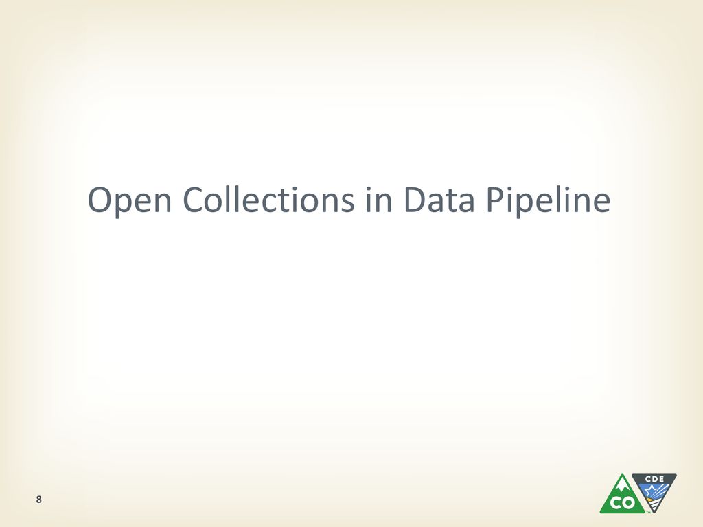 Open Collections in Data Pipeline