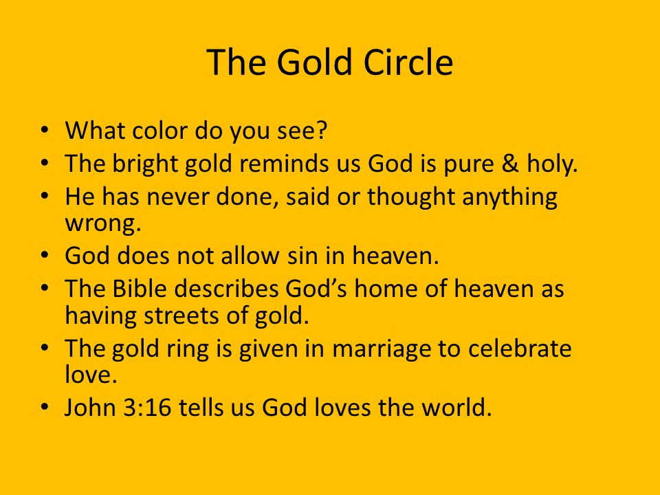 The Gold Circle What color do you see