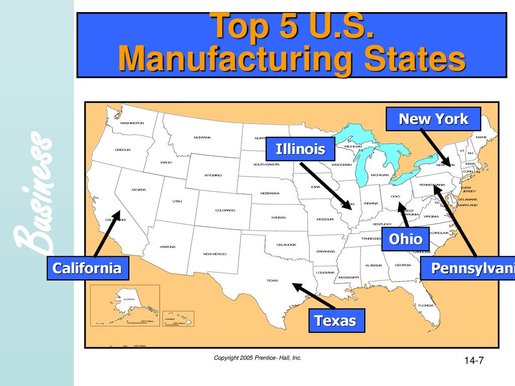 Top 5 U.S. Manufacturing States