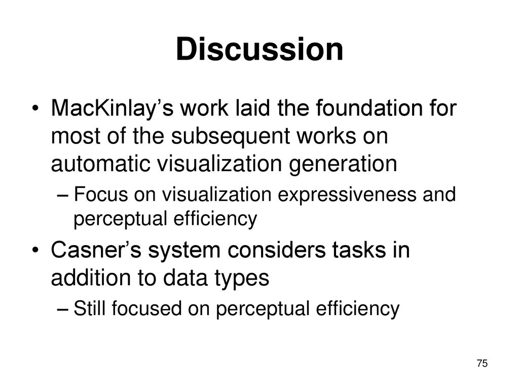 The Mackinlay ranking of perceptual task.
